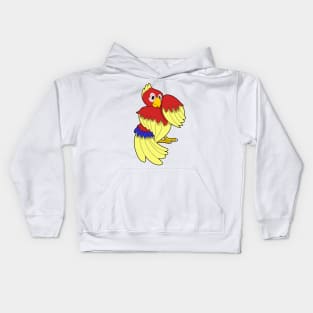 Parrot red yellow Kids Hoodie